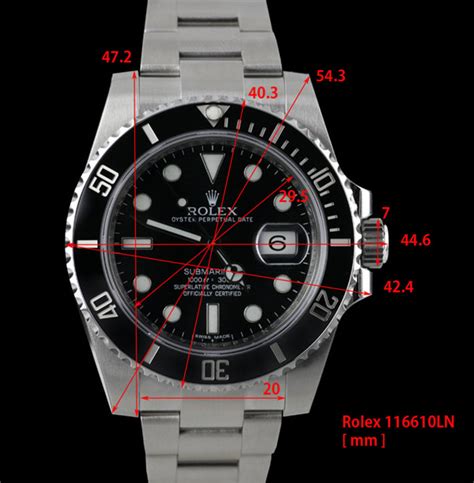 rolex submariner scrittura bordo cassa|rolex submariner case size.